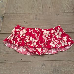 💐 3 for $15  Newport News  bathing suit bottom size 8  floral red and cream